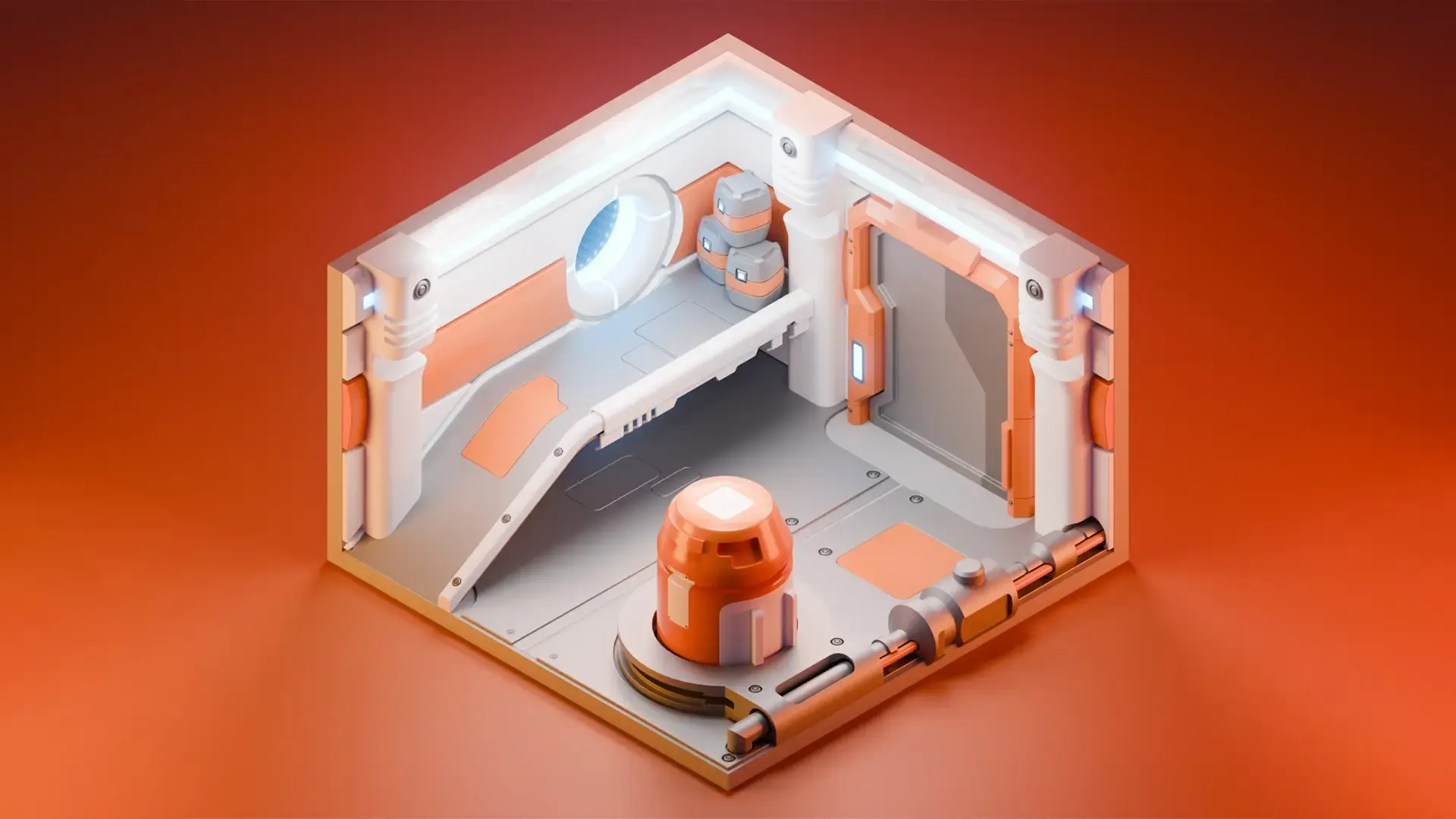 3D environment render by Jesse Hof