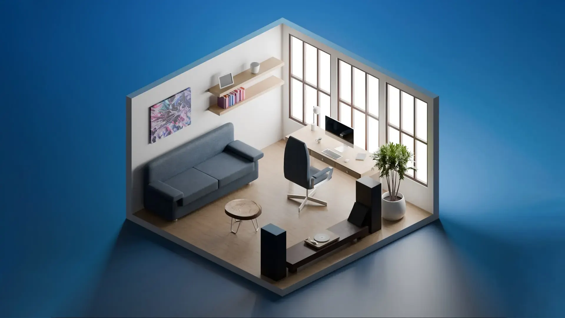 3D scene render by Jesse Hof