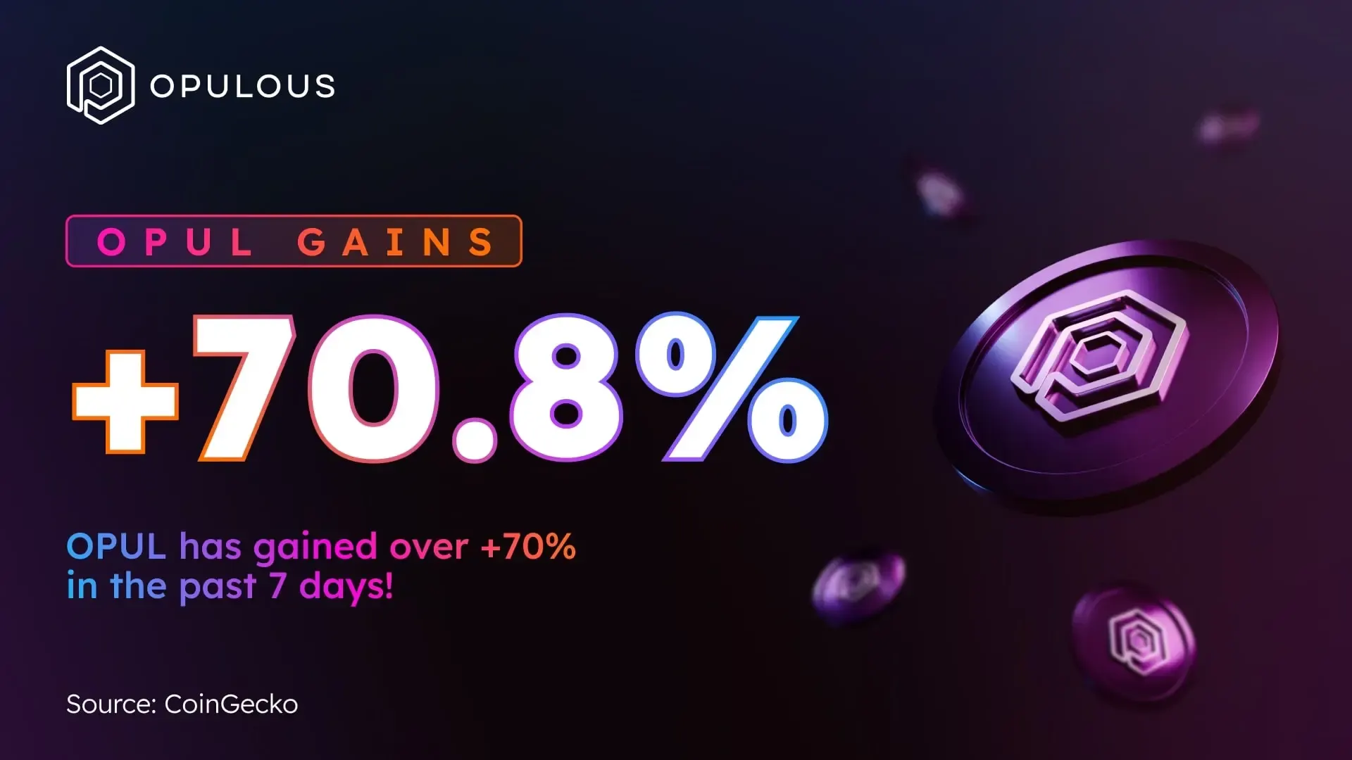 OPUL token weekly update social graphic