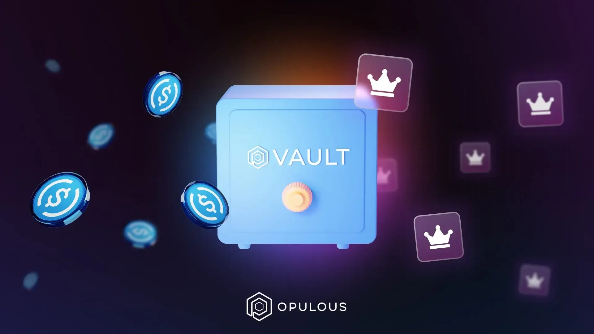 Ovault "stables in, rewards out" social graphic